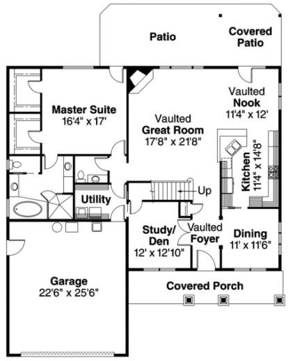 Floorplan 1 for House Plan #035-00293