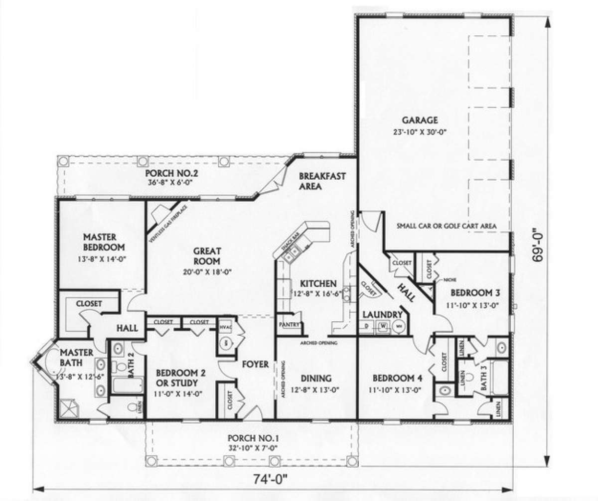 Floorplan 1 for House Plan #1776-00064