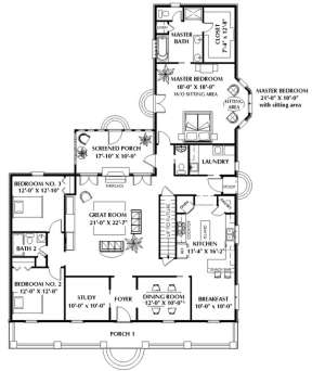 Floorplan 1 for House Plan #1776-00065