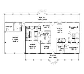 Floorplan 1 for House Plan #1776-00069