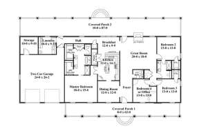 Floorplan 1 for House Plan #1776-00070