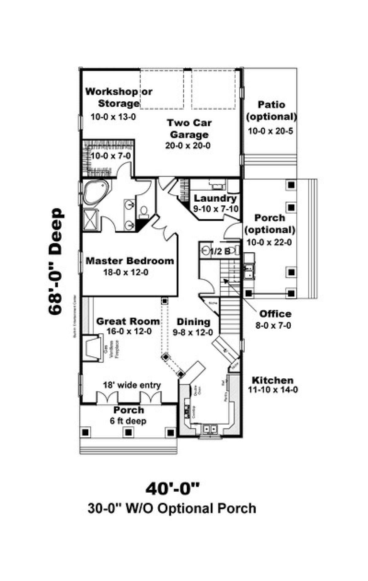 Floorplan 1 for House Plan #1776-00071