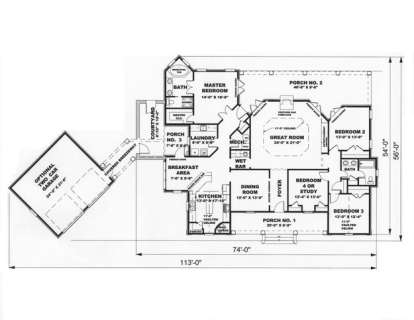 Floorplan 1 for House Plan #1776-00072