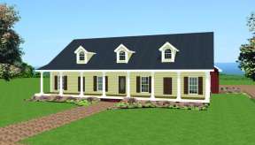 Country House Plan #1776-00074 Elevation Photo