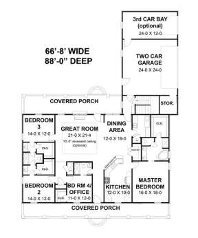 Floorplan 1 for House Plan #1776-00074