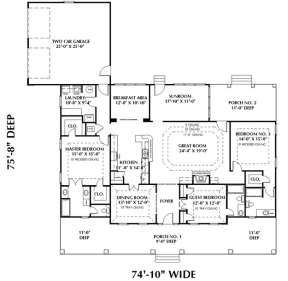Floorplan 1 for House Plan #1776-00075