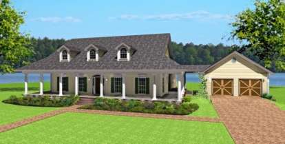 Country House Plan #1776-00076 Elevation Photo