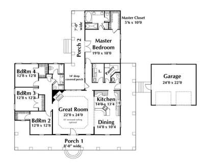Floorplan 1 for House Plan #1776-00076