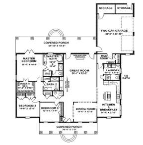 Floorplan 1 for House Plan #1776-00077