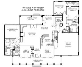 Floorplan 1 for House Plan #1776-00083