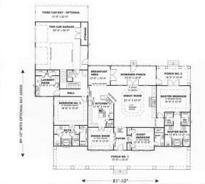 Floorplan 1 for House Plan #1776-00084