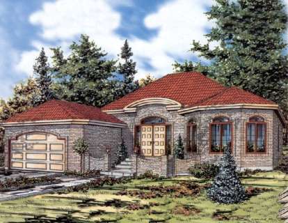 European House Plan #1785-00001 Elevation Photo