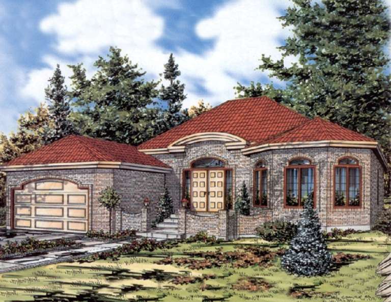 European House Plan #1785-00001 Elevation Photo