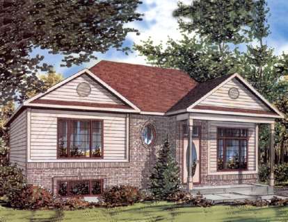 Split Foyer House Plan #1785-00002 Elevation Photo