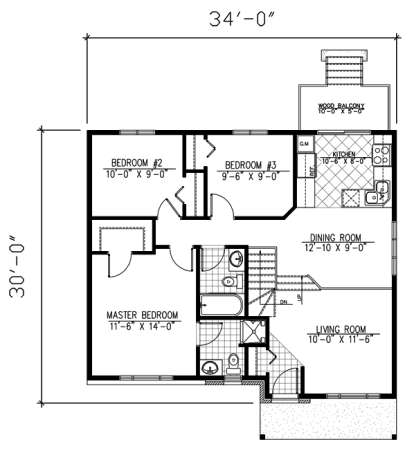 Floorplan 1 for House Plan #1785-00002