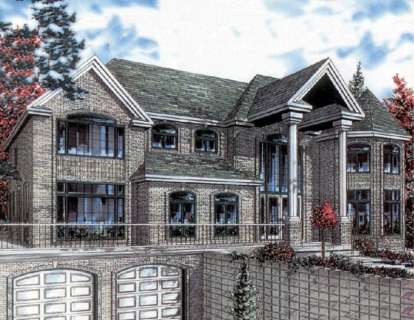 Luxury House Plan #1785-00003 Elevation Photo