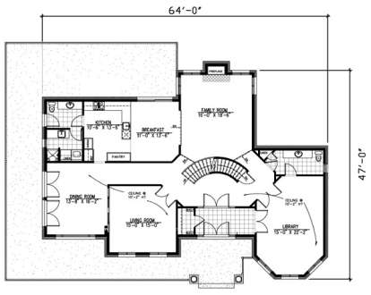 Floorplan 1 for House Plan #1785-00003