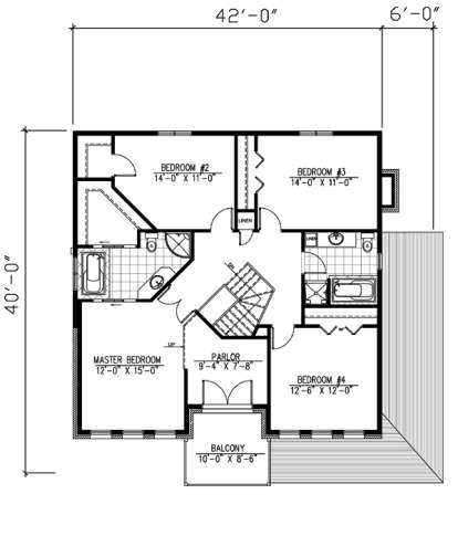 Floorplan 2 for House Plan #1785-00006