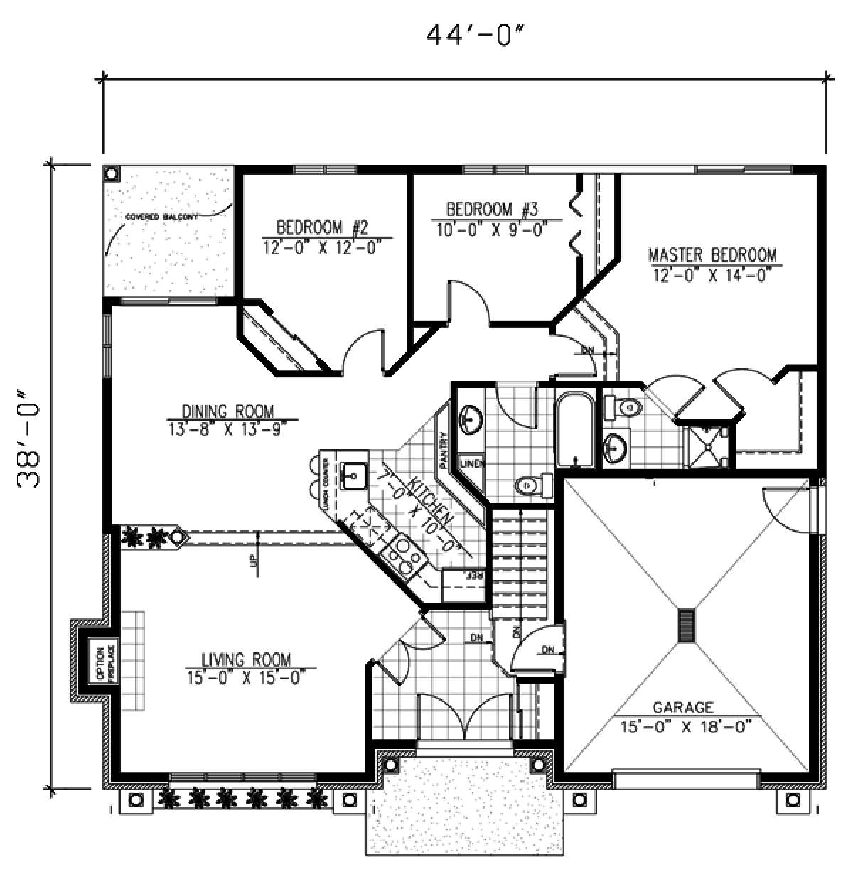 Floorplan 1 for House Plan #1785-00008