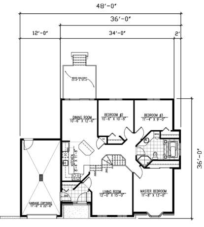 Floorplan 1 for House Plan #1785-00010