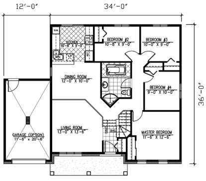 Floorplan 1 for House Plan #1785-00011