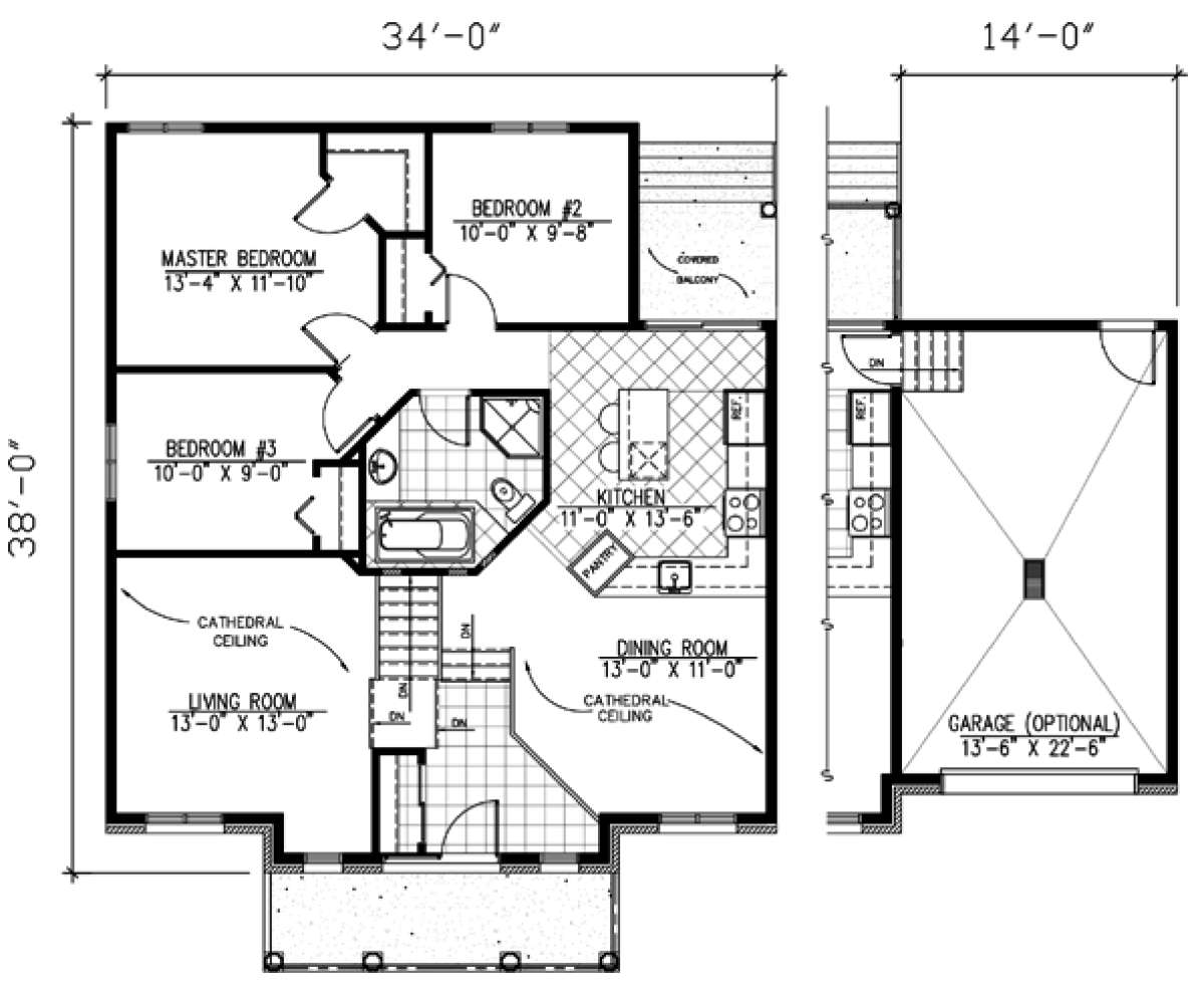 Floorplan 1 for House Plan #1785-00016