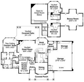 Floorplan 1 for House Plan #035-00294