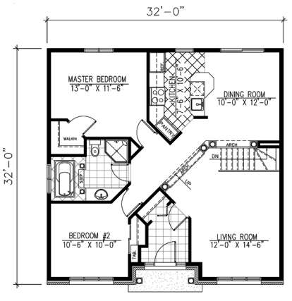 Floorplan1 for House Plan #1785-00017