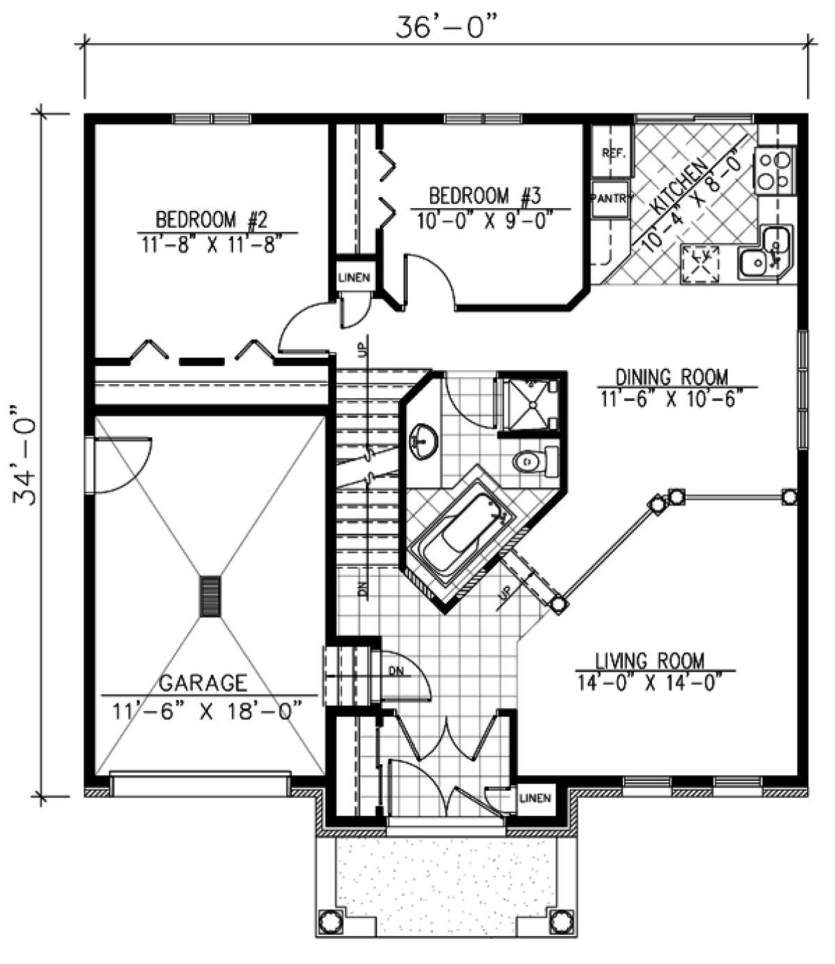 Floorplan 1 for House Plan #1785-00020