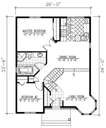 Floorplan1 for House Plan #1785-00025