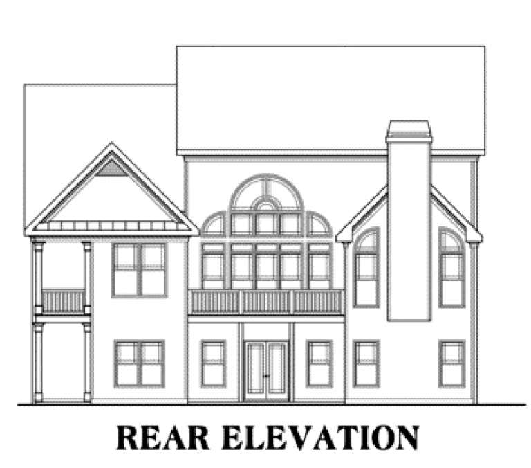 Traditional House Plan #009-00078 Elevation Photo