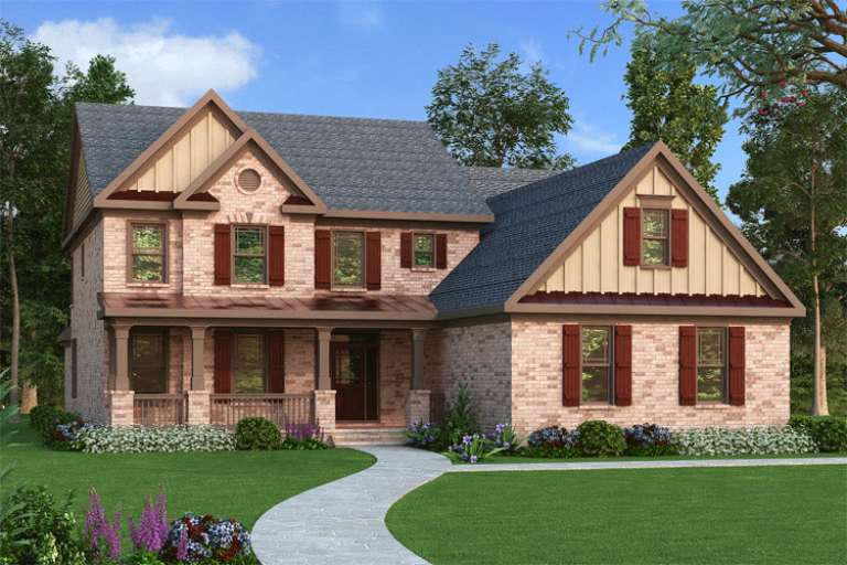 Traditional House Plan #009-00078 Elevation Photo