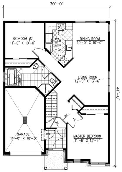 Floorplan1 for House Plan #1785-00027
