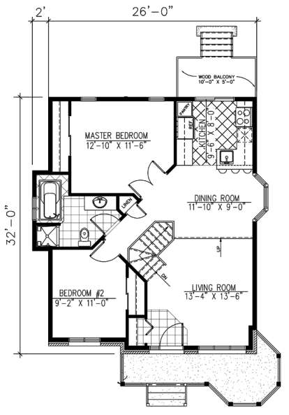 Floorplan1 for House Plan #1785-00031