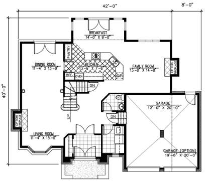 Floorplan 1 for House Plan #1785-00032