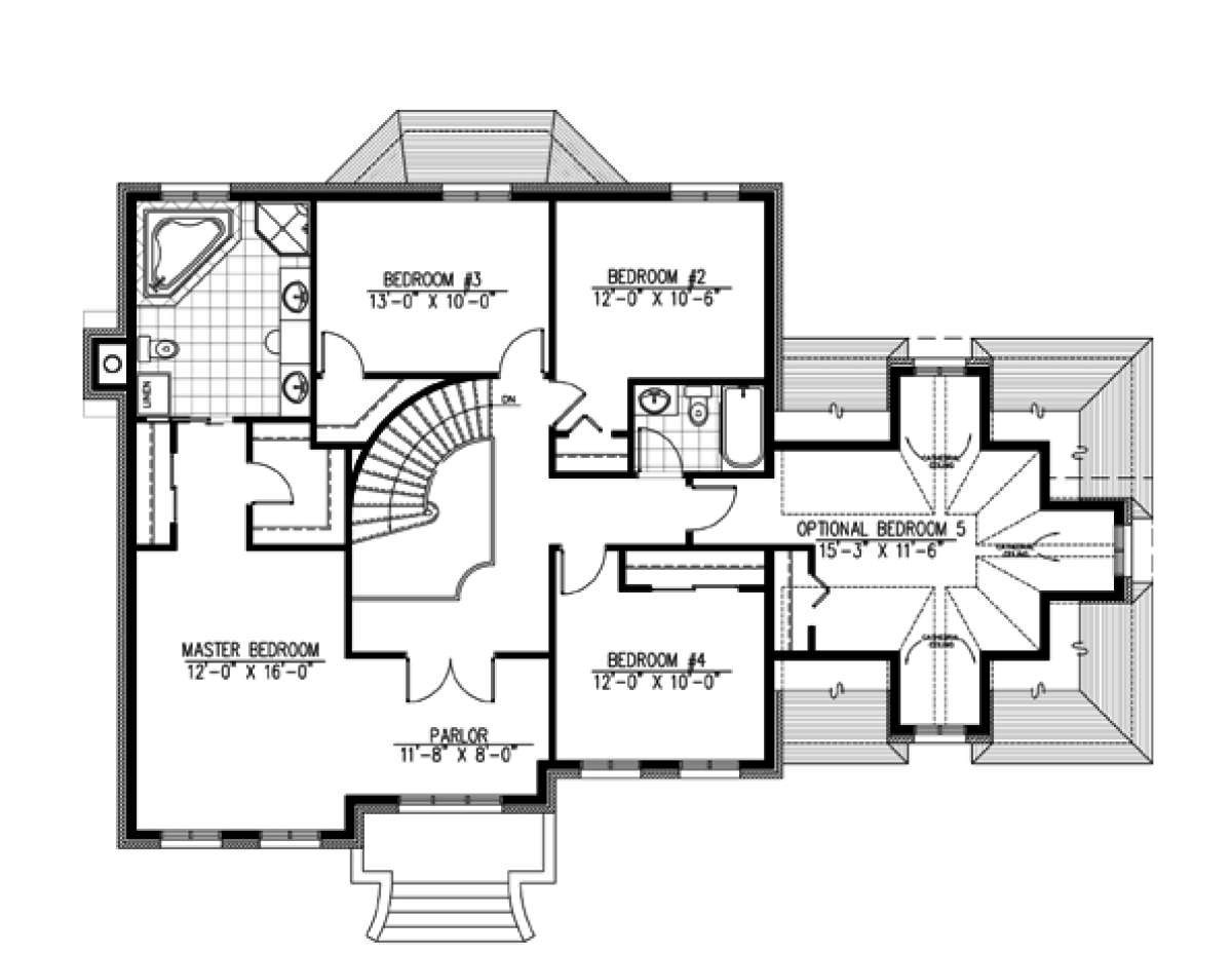 Floorplan 2 for House Plan #1785-00034