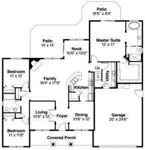 Floorplan 1 for House Plan #035-00295