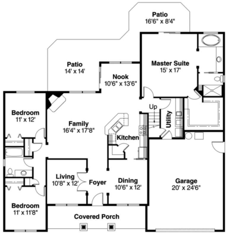 House Plan House Plan #951 Drawing 1
