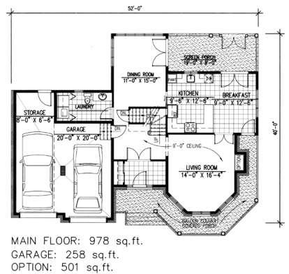 Floorplan 1 for House Plan #1785-00039