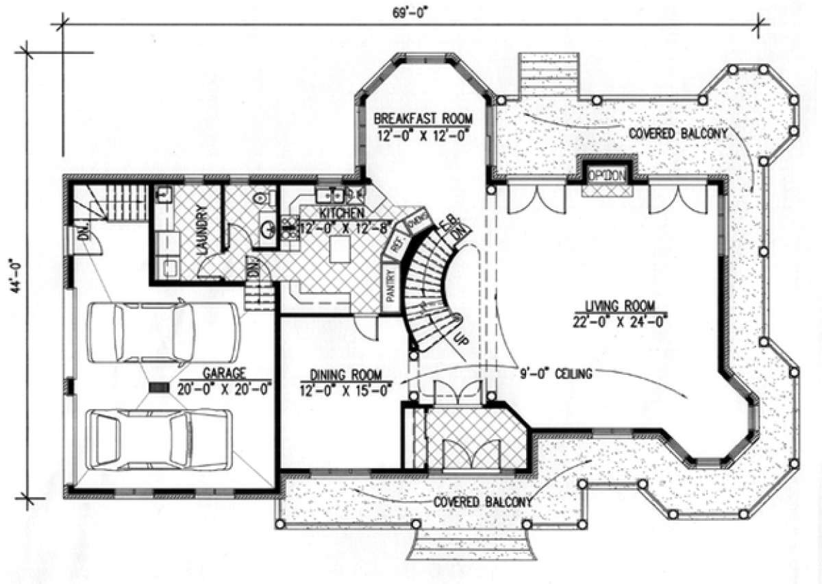 Floorplan 1 for House Plan #1785-00042