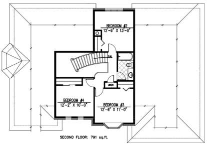 Floorplan 2 for House Plan #1785-00044