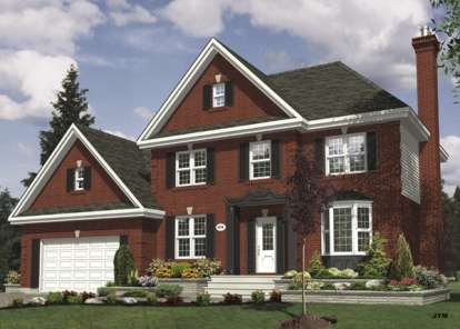 European House Plan #1785-00047 Elevation Photo