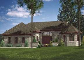 European House Plan #1785-00048 Elevation Photo