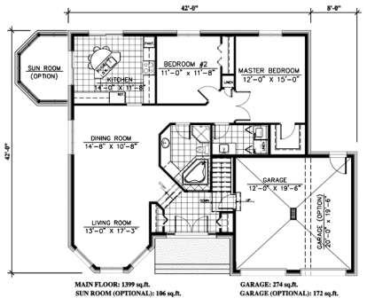 Floorplan1 for House Plan #1785-00050