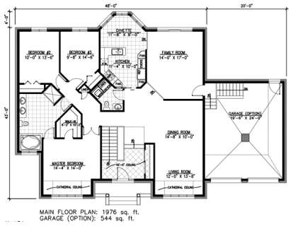 Floorplan1 for House Plan #1785-00052