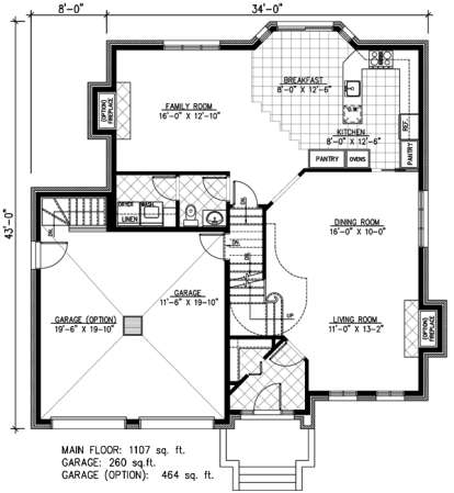 Floorplan 1 for House Plan #1785-00054