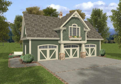 Craftsman House Plan #036-00002 Elevation Photo