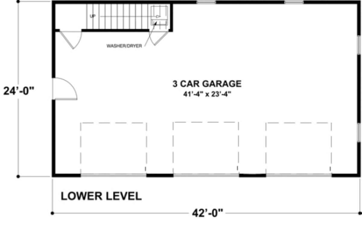 Garage Floor for House Plan #036-00002