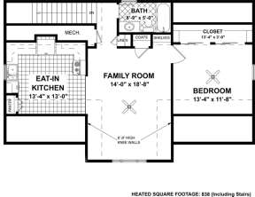 Main Floor for House Plan #036-00002