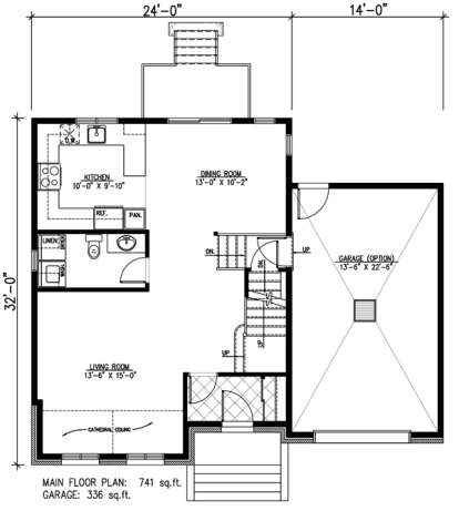 Floorplan 1 for House Plan #1785-00057